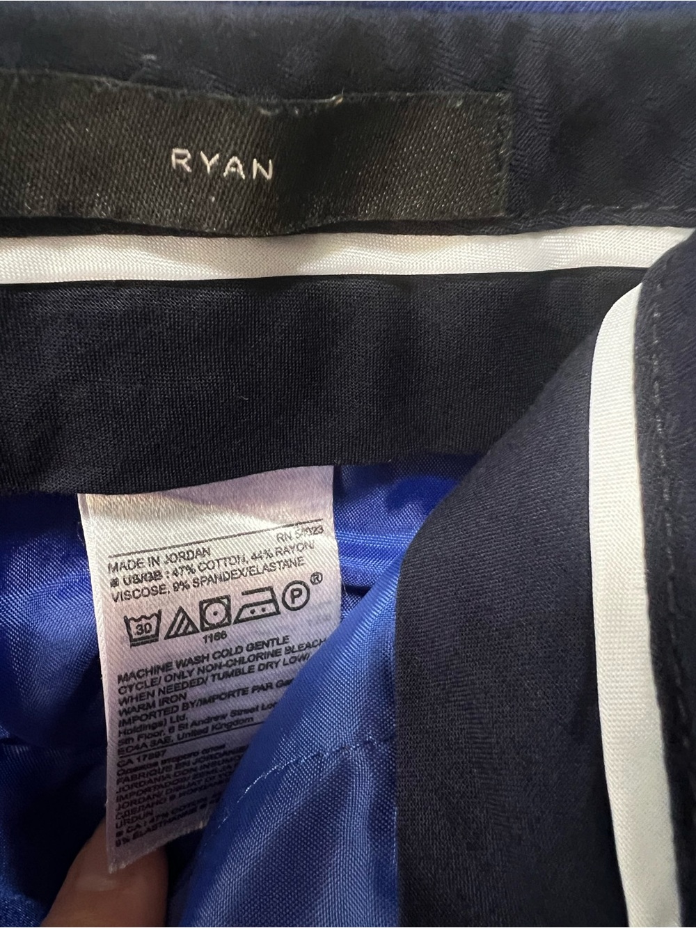 Banana Republic Ryan Royal Blue Straight Leg Dress Pants Size 12 - Picture 5 of 12
